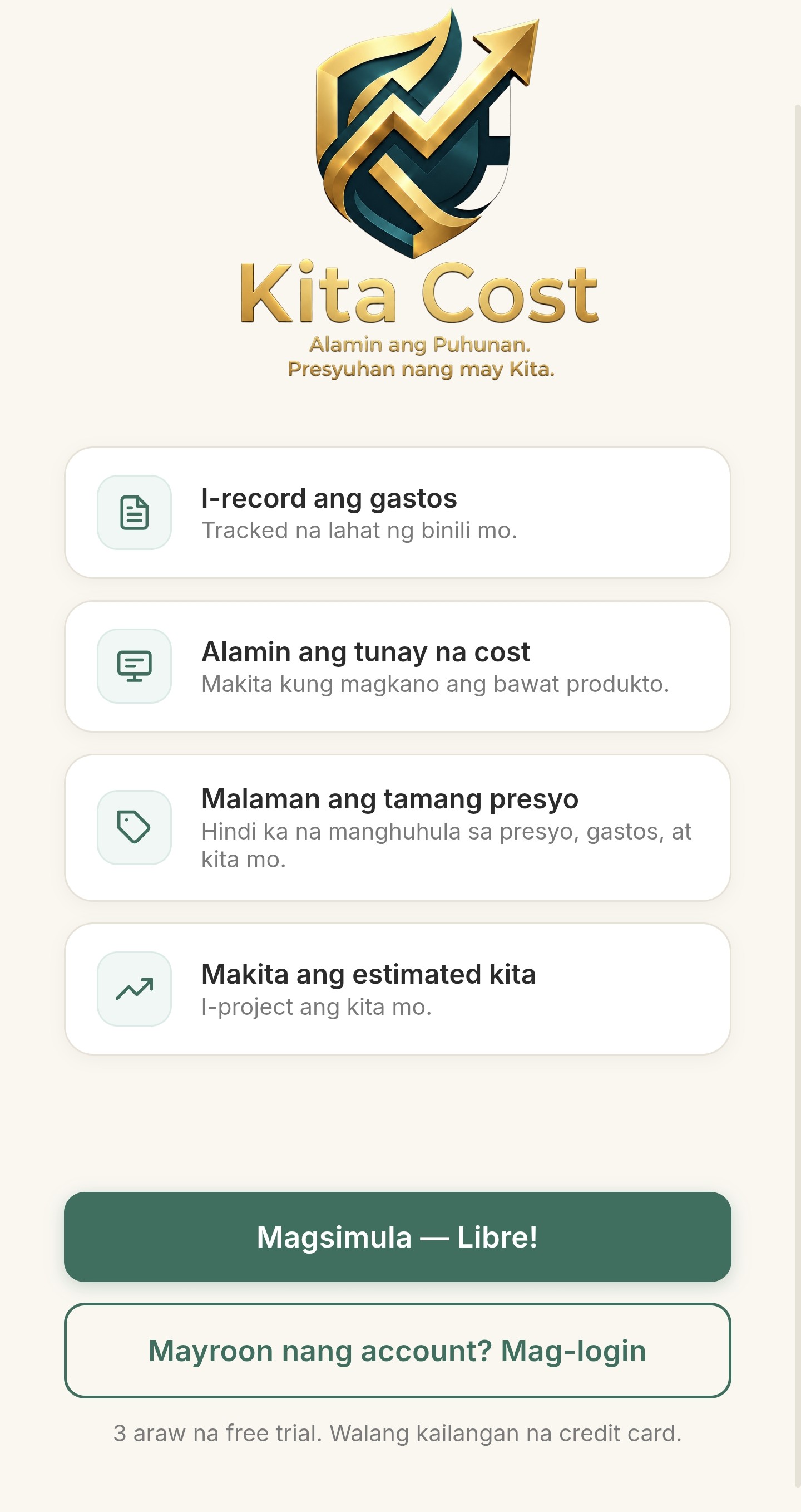 KitaCost dashboard preview